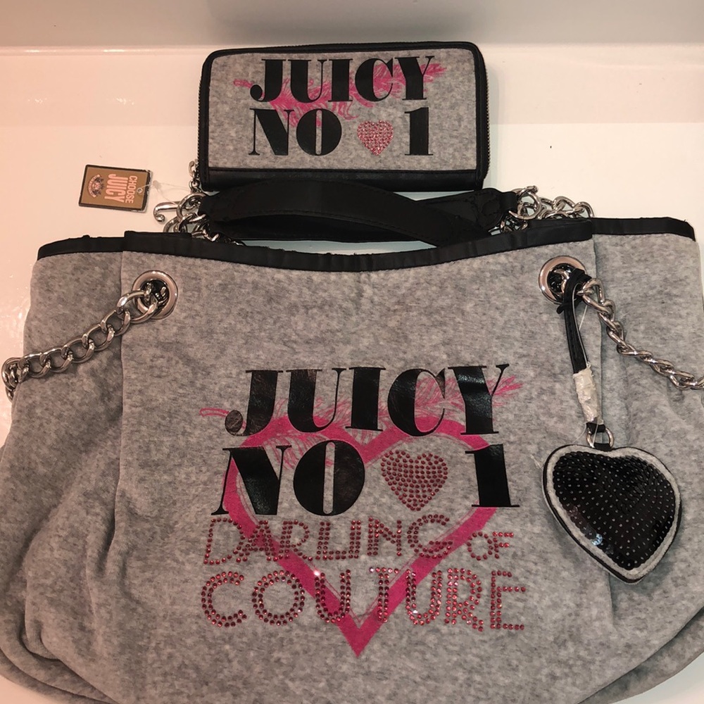 Juicy couture hand bag and wallet